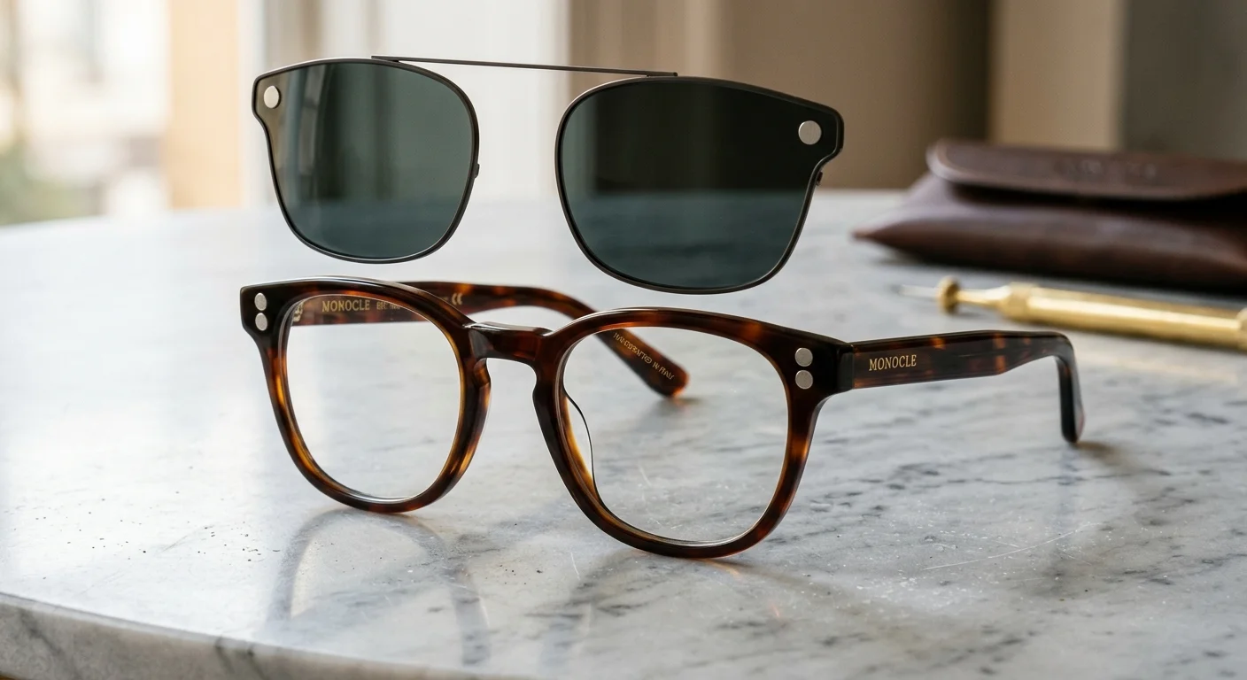 Ímãs ocultos transformam seu óculos de grau para sol